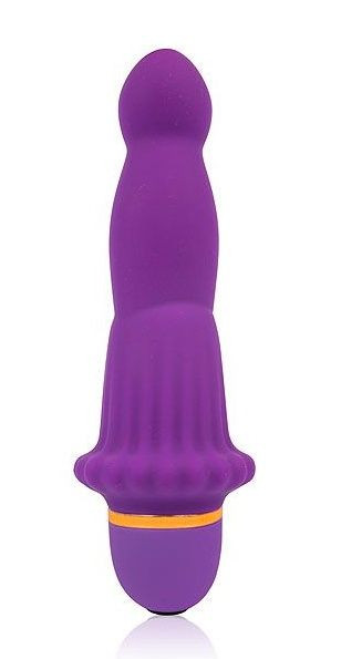 Фиолетовый силиконовый вибратор Cosmo - 14 см., Bior toys