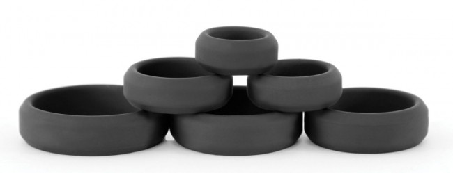 Набор черных эрекционных колец  Build A Cage Rings, NS Novelties