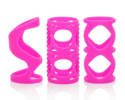 Набор розовых насадок Posh Silicone Lover’s Cages, California Exotic Novelties