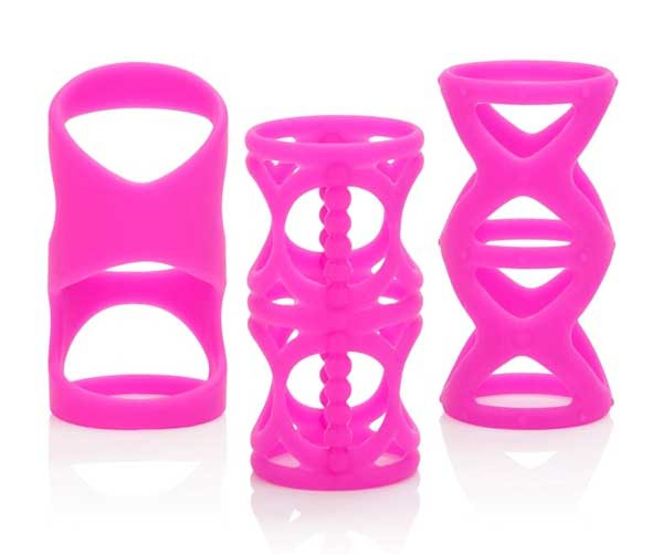 Набор розовых насадок Posh Silicone Lover’s Cages, California Exotic Novelties Набор розовых насадок Posh Silicone Lover’s Cages, California Exotic Novelties