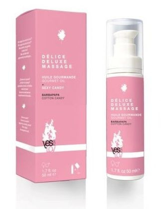 Массажное масло для тела DELICE DELUXE MASSAGE COTTON CANDY - 50 мл., YESforLOV