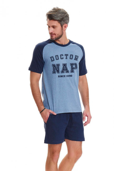 Короткая пижама для мужчин: футболка с принтом и шорты, Doctor Nap Короткая пижама для мужчин: футболка с принтом и шорты, Doctor Nap