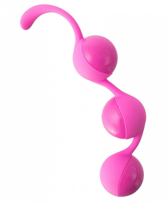 Розовые тройные вагинальные шарики из силикона DELISH BALLS, Seven Creations