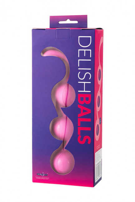 Розовые тройные вагинальные шарики из силикона DELISH BALLS, Seven Creations