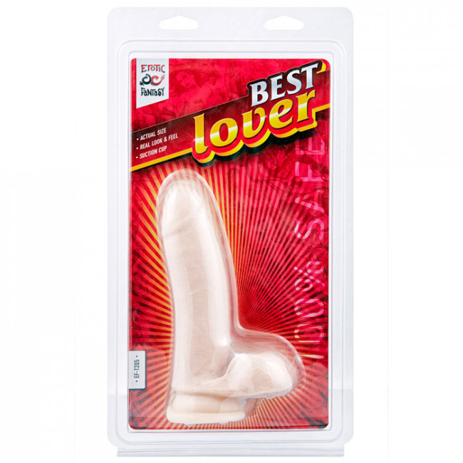 Фаллоимитатор с мошонкой Best Lover - 16,5 см., Erotic Fantasy
