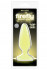 Желтая, светящаяся в темноте анальная пробка Firefly Pleasure Plug Medium Yellow - 12,7 см., NS Novelties