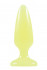 Желтая, светящаяся в темноте анальная пробка Firefly Pleasure Plug Medium Yellow - 12,7 см., NS Novelties