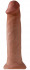 Кофейный фаллоимитатор-гигант на присоске 14" Cock - 36 см.