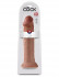 Кофейный фаллоимитатор-гигант на присоске 14" Cock - 36 см.