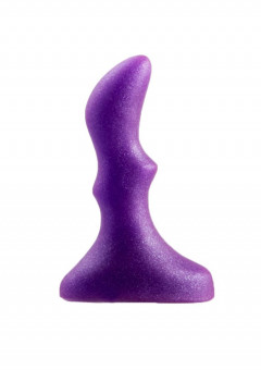 Фиолетовый анальный стимулятор Small ripple plug - 10 см., Lola toys