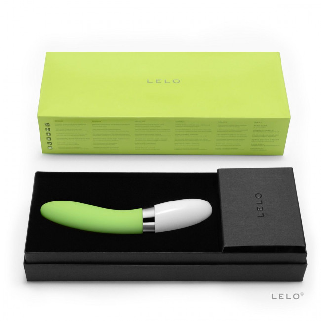 Перезаряжаемый вибромассажер Liv 2 Lime Green цвета лайма - 17,4 см., Lelo
