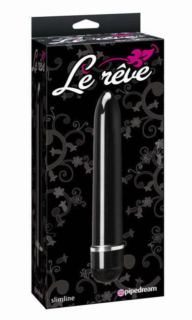 Чёрный классический вибратор Le Reve Slimline - 17,1 см., Pipedream