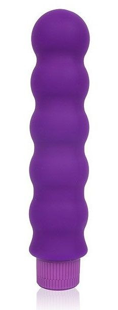 Фиолетовый силиконовый вибратор-елочка Cosmo - 15 см., Bior toys