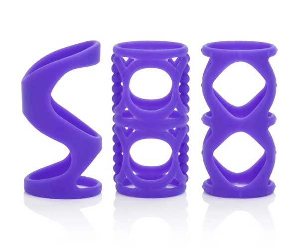 Набор фиолетовых насадок Posh Silicone Lover’s Cages, California Exotic Novelties Набор фиолетовых насадок Posh Silicone Lover’s Cages, California Exotic Novelties