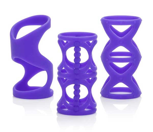 Набор фиолетовых насадок Posh Silicone Lover’s Cages, California Exotic Novelties Набор фиолетовых насадок Posh Silicone Lover’s Cages, California Exotic Novelties