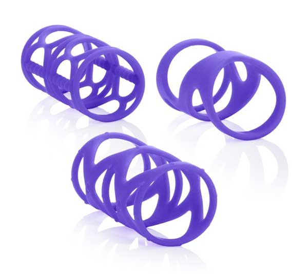 Набор фиолетовых насадок Posh Silicone Lover’s Cages, California Exotic Novelties Набор фиолетовых насадок Posh Silicone Lover’s Cages, California Exotic Novelties