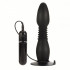 Чёрная анальная пробка с хребтом и присоской COLT Easy Flex Glider - 18,5 см., California Exotic Novelties