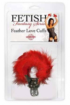 Металлические наручники с пухом Feather Love Cuffs, Pipedream
