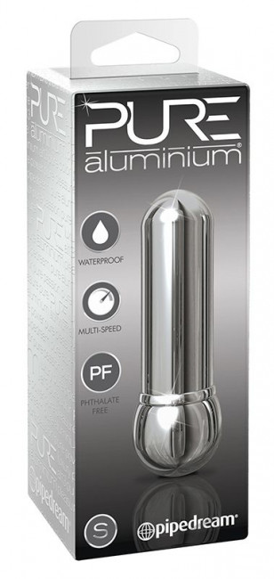Алюминиевый вибратор SILVER SMALL - 7,5 см., Pipedream