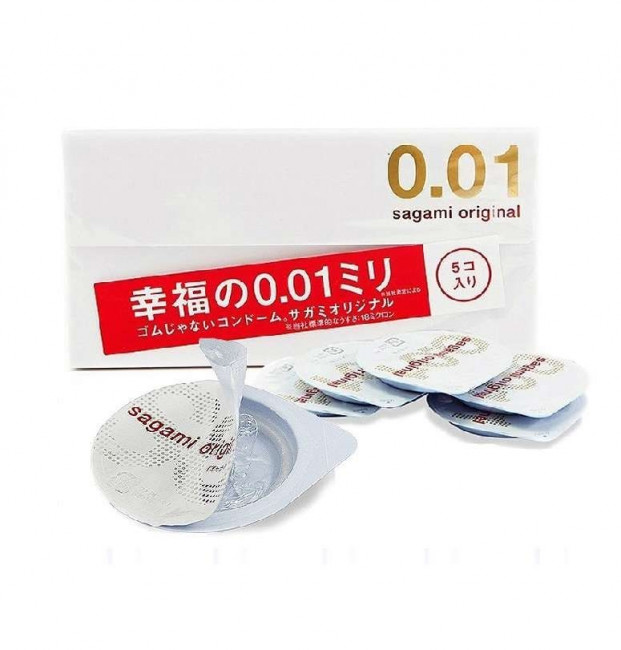 Супер тонкие презервативы Sagami Original 0.01 - 5 шт., Sagami