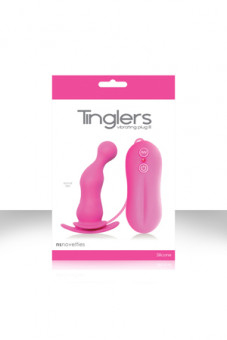 Розовая анальная вибро-пробка Tinglers - Plug III, NS Novelties
