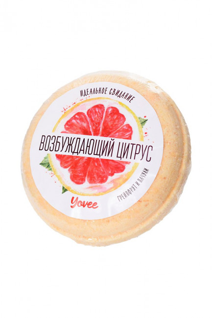Бомбочка для ванны «Возбуждающий цитрус» с ароматом грейпфрута и пачули - 70 гр., ToyFa