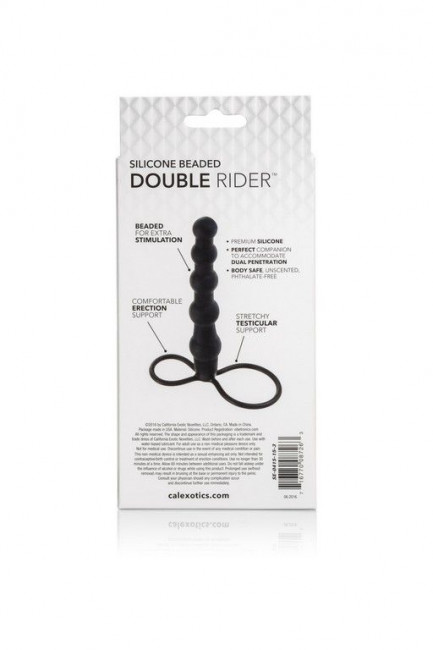 Насадка на пенис для двойного проникновения Silicone Beaded Double Rider - 14 см., California Exotic Novelties Насадка на пенис для двойного проникновения Silicone Beaded Double Rider - 14 см., California Exotic Novelties