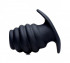 Средняя черная анальная пробка Hive Ass Tunnel Silicone Ribbed Hollow Anal Plug Medium - 8,13 см.