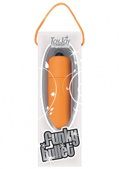 Оранжевая вибропуля Funky Bullet - 5,5 см., Toy Joy