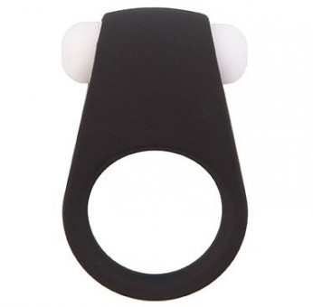 Чёрное эрекционное виброкольцо LIT-UP SILICONE STIMU RING 4 BLACK, Dream Toys