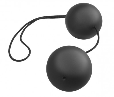 Чёрные анальные шарики Vibro Balls, Pipedream