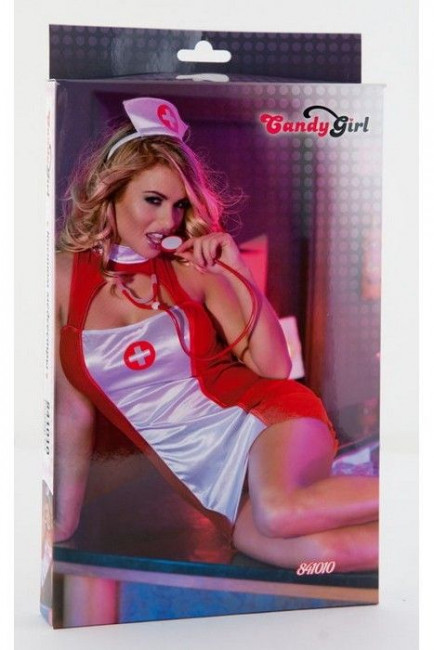 Игровой костюм медсестры: платье,головной убор и стетоскоп, Candy Girl Игровой костюм медсестры: платье,головной убор и стетоскоп, Candy Girl