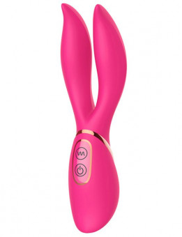 Розовый вибратор с 2 ушками Flower Core - 18,1 см. Розовый вибратор с 2 ушками Flower Core - 18,1 см.