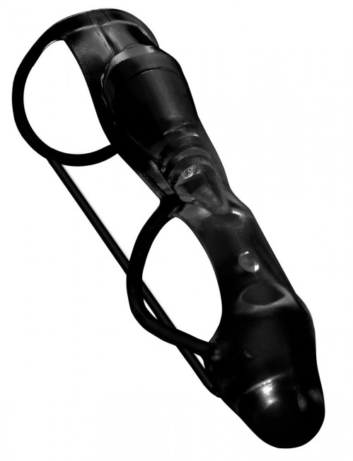 Чёрная вибронасадка  Vibrating Cock Rocket - 17,7 см., Pipedream