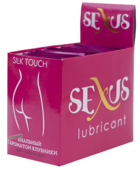 Набор из 50 пробников анальной гель-смазки Silk Touch Strawberry Anal по 6 мл. каждый, Sexus
