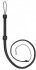 Черный витой кнут Twisted Whip Real Leather Bullwhip - 147 см.