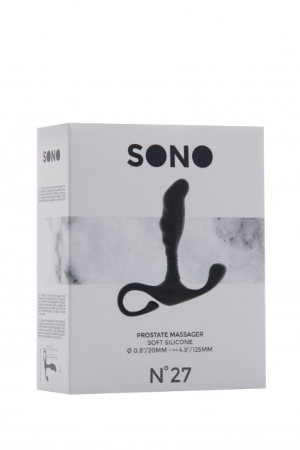 Серый анальный массажер простаты Prostate Massager No.27 - 12,5 см., Shots Media BV Серый анальный массажер простаты Prostate Massager No.27 - 12,5 см., Shots Media BV