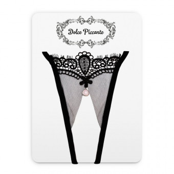 Открытые кружевные трусики Bello fiore с подвеской, Dolce Piccante Lingerie
