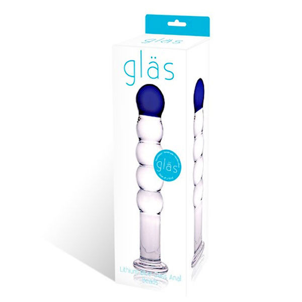 Нарядная анальная пробка из стекла, 17,5 см, Glas