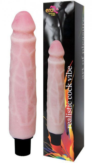 Вибратор Realistic Cock Vibe телесного цвета - 25,5 см., Bior toys
