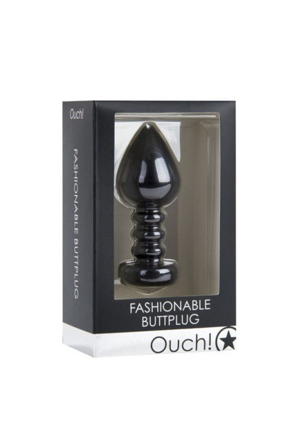 Чёрная анальная пробка Fashionable Buttplug - 10 см., Shots Media BV