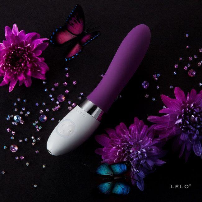Фиолетовый перезаряжаемый вибромассажер Liv 2 Plum - 17,4 см., Lelo