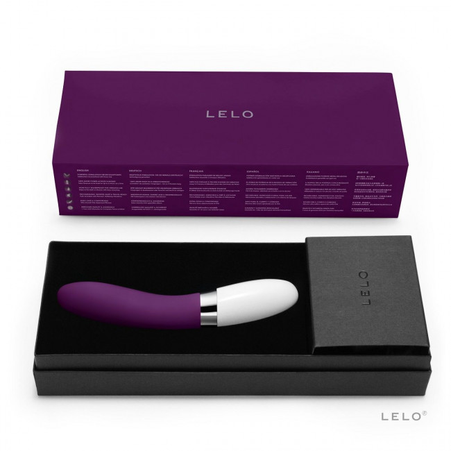 Фиолетовый перезаряжаемый вибромассажер Liv 2 Plum - 17,4 см., Lelo