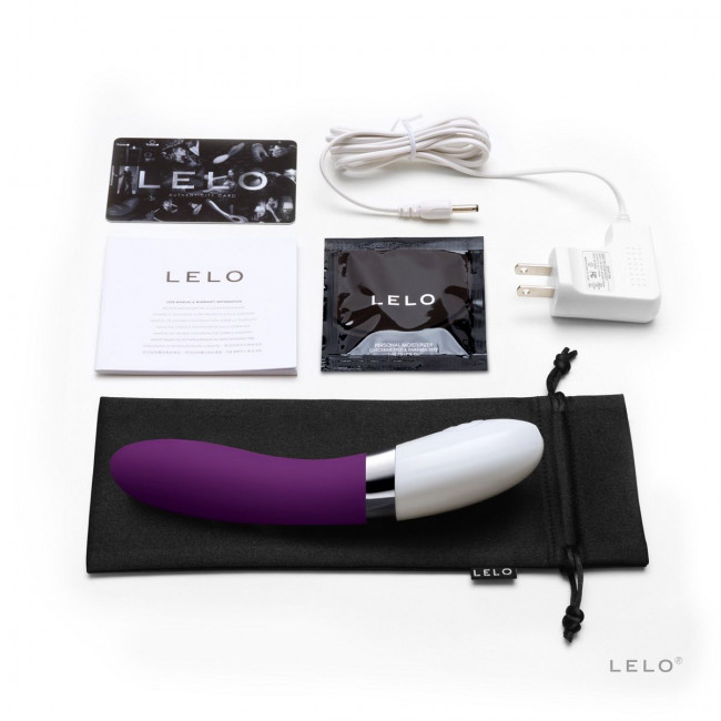 Фиолетовый перезаряжаемый вибромассажер Liv 2 Plum - 17,4 см., Lelo