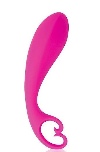 Розовый женский стимулятор с колечком-ограничителем - 13 см., Bior toys
