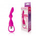Розовый фантазийный вибратор с колечком-ограничителем - 14 см., Bior toys