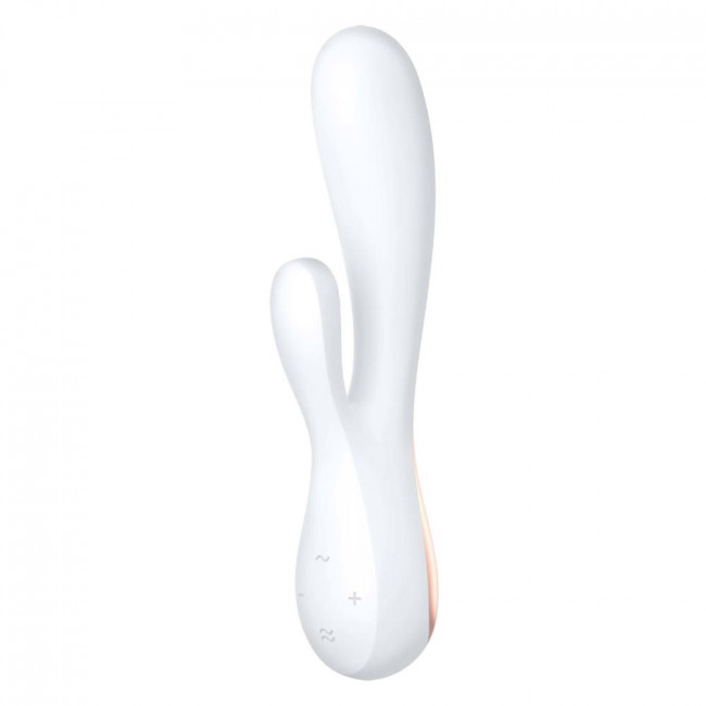 Белый вибратор-кролик Satisfyer Mono Flex с управлением через приложение - 20,4 см. Белый вибратор-кролик Satisfyer Mono Flex с управлением через приложение - 20,4 см.