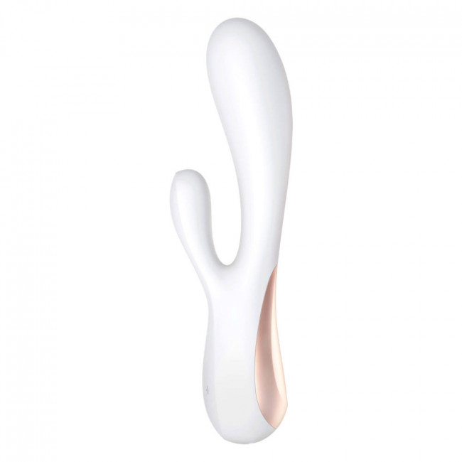 Белый вибратор-кролик Satisfyer Mono Flex с управлением через приложение - 20,4 см. Белый вибратор-кролик Satisfyer Mono Flex с управлением через приложение - 20,4 см.