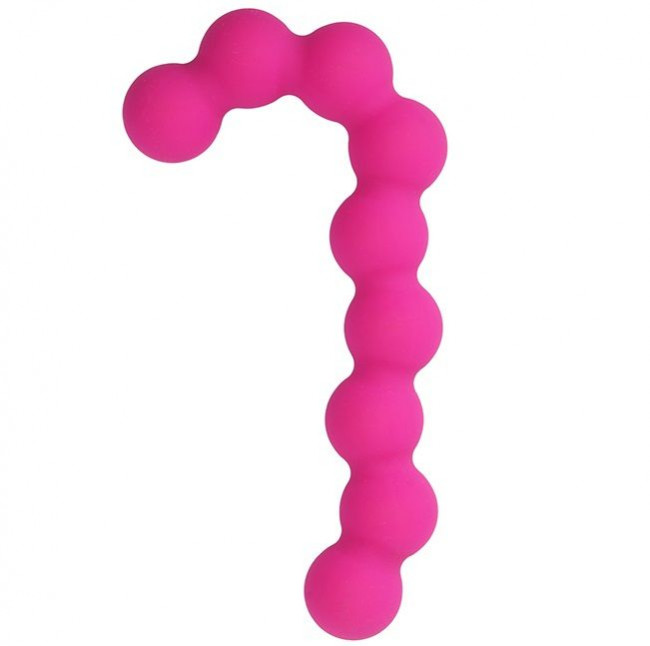 Розовая анальная цепочка SEE YOU CANDY CANE ANAL BEADS - 13,1 см., Dream Toys