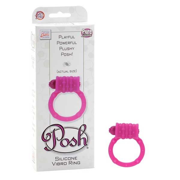 Розовое эрекционное кольцо Posh Silicone Vibro Rings, California Exotic Novelties